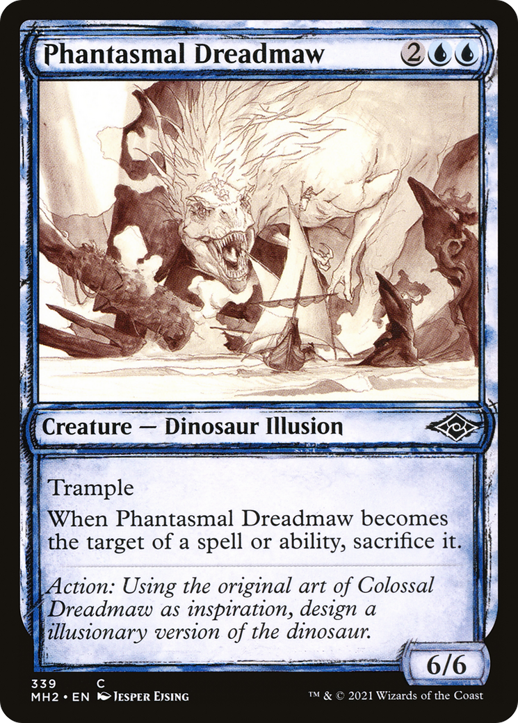 Phantasmal Dreadmaw (MH2-339) [Modern Horizons 2] (Showcase) Foil MTG Single Modern Horizons 2