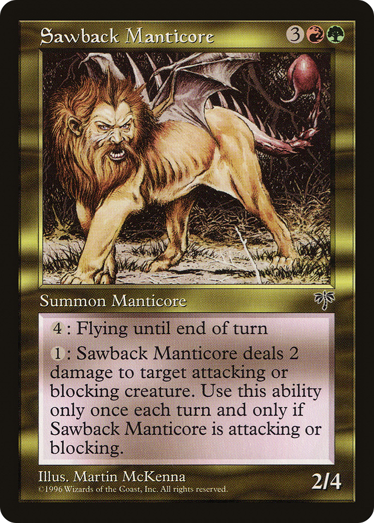 Sawback Manticore (MIR-281) [Mirage] MTG Single Wizards of the Coast