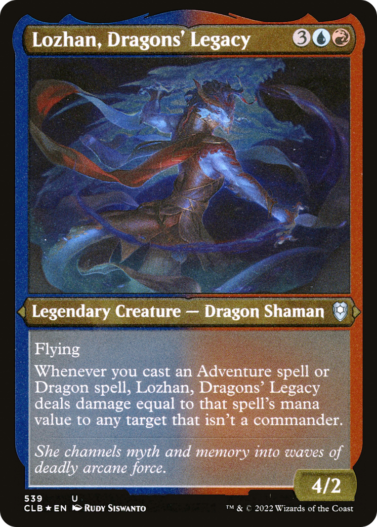 Lozhan, Dragons' Legacy (CLB-539) [Commander Legends: Battle for Baldur's Gate] Etched Foil MTG Single Wizards of the Coast