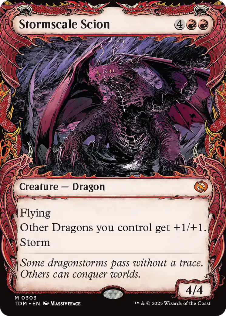 Stormscale Scion (Showcase) (TDM-303) [Tarkir: Dragonstorm] MTG Single Wizards of the Coast