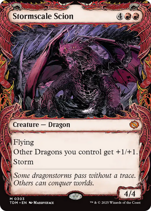 Stormscale Scion (Showcase) (TDM-303) [Tarkir: Dragonstorm] MTG Single Wizards of the Coast