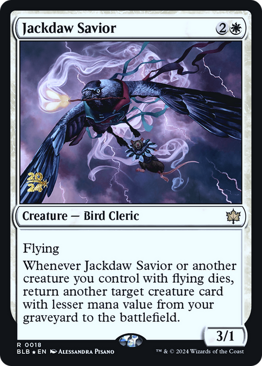 Jackdaw Savior (PRE-018) [Bloomburrow Promos] Foil MTG Single Wizards of the Coast