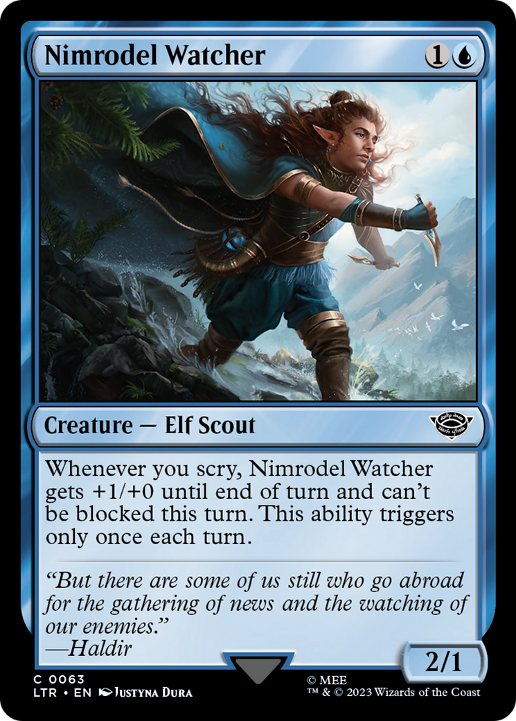 Nimrodel Watcher (LTR-063) [The Lord of the Rings: Tales of Middle-earth] Foil MTG Single Wizards of the Coast