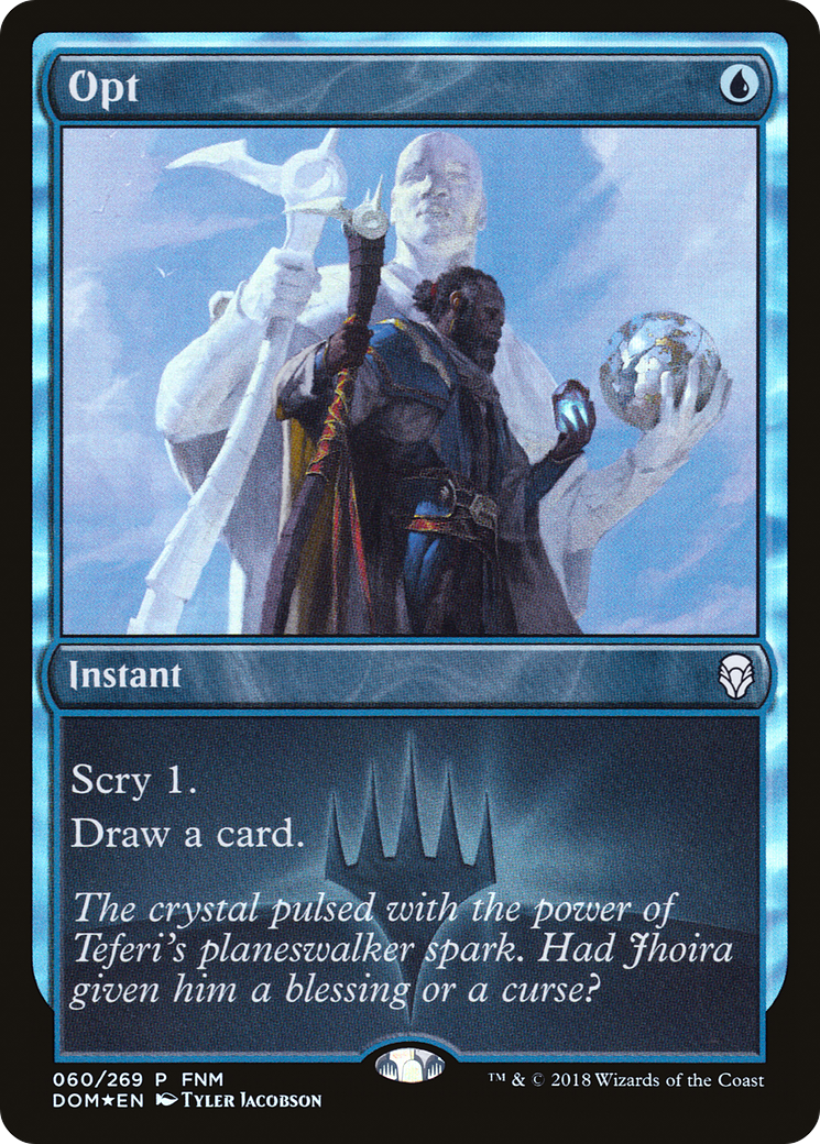 Opt (FNM-060) [Dominaria Promos] Foil MTG Single Wizards of the Coast