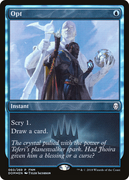 Opt (FNM-060) [Dominaria Promos] Foil MTG Single Wizards of the Coast