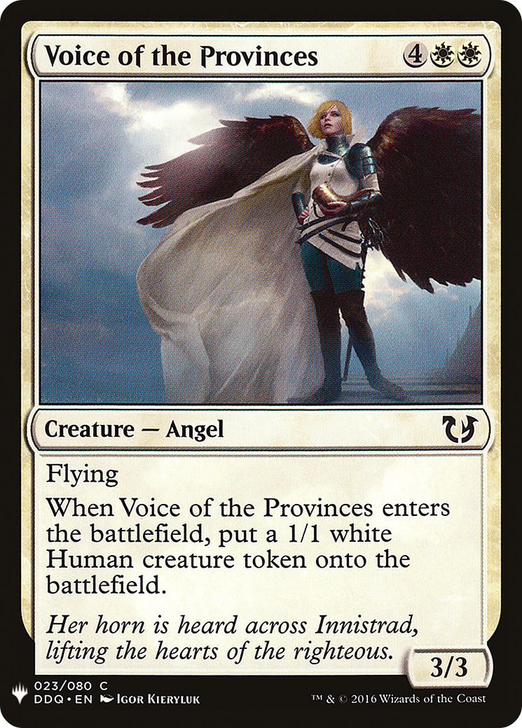 Voice of the Provinces (LIST-DDQ-23) [Mystery Booster] The List MTG Single Wizards of the Coast