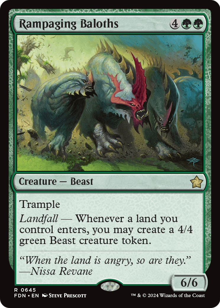 Rampaging Baloths (FDN-645) [Foundations] MTG Single Wizards of the Coast