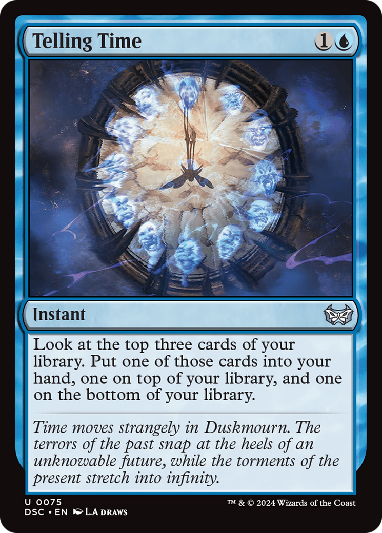 Telling Time (DSC-075) [Duskmourn: House of Horror Commander] MTG Single Wizards of the Coast
