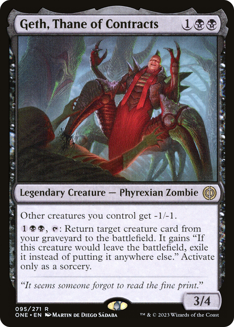 Geth, Thane of Contracts (ONE-095) [Phyrexia: All Will Be One] MTG Single Wizards of the Coast