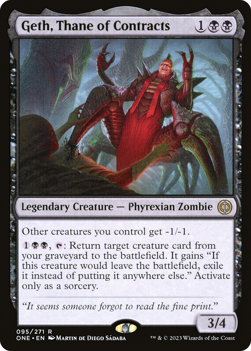 Geth, Thane of Contracts (ONE-095) [Phyrexia: All Will Be One] MTG Single Wizards of the Coast
