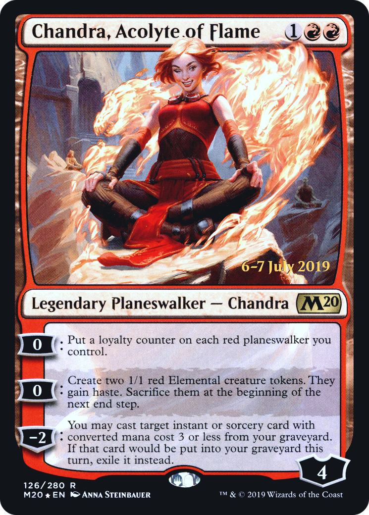 Chandra, Acolyte of Flame (PRE-126) [Core Set 2020 Promos] Foil MTG Single Wizards of the Coast