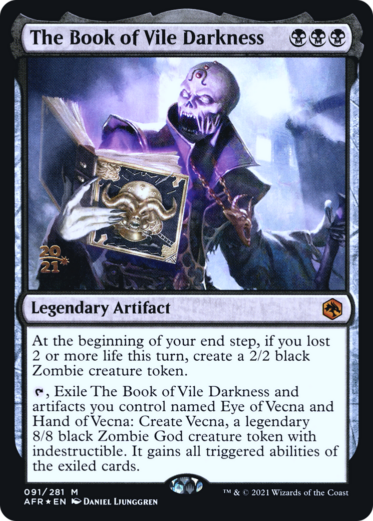 The Book of Vile Darkness (PRE-091) [Adventures in the Forgotten Realms Promos] Foil MTG Single Wizards of the Coast