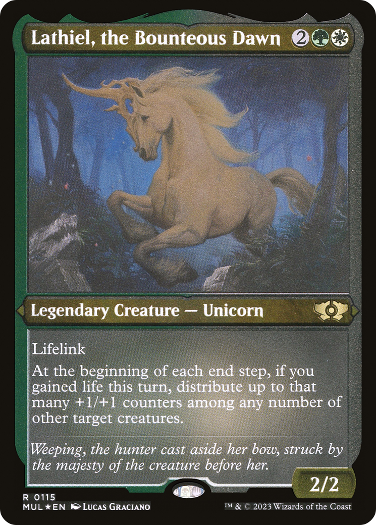 Lathiel, the Bounteous Dawn (MUL-115) [Multiverse Legends] Foil MTG Single Wizards of the Coast