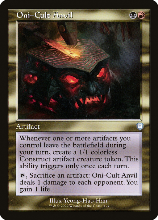 Oni-Cult Anvil (BRC-127) [The Brothers' War Commander] MTG Single Wizards of the Coast