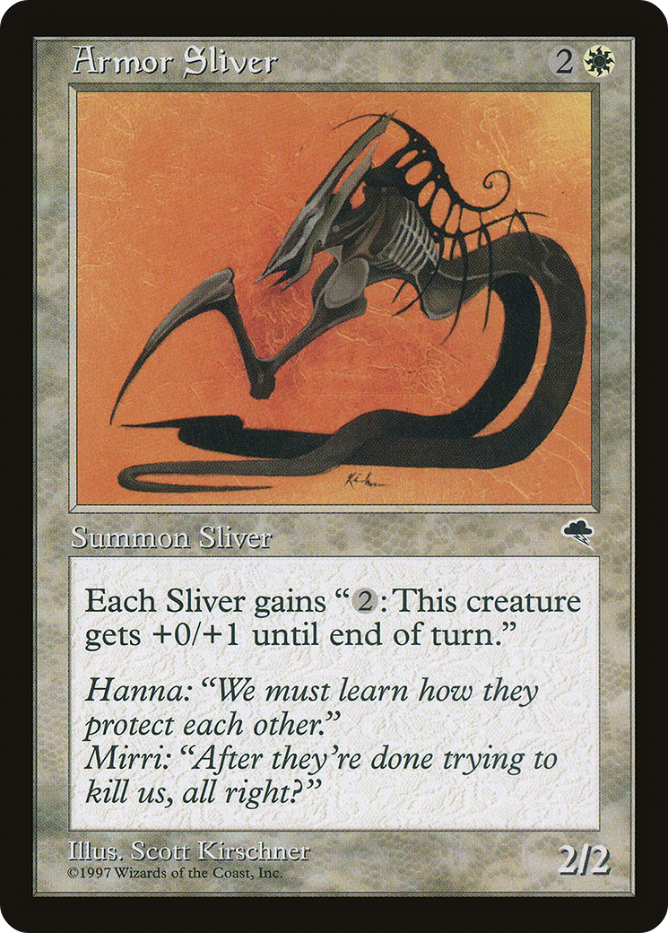 Armor Sliver (TMP-004) [Tempest] MTG Single Wizards of the Coast