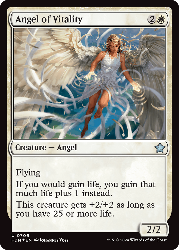 Angel of Vitality (FDN-706) [Foundations] Foil MTG Single Wizards of the Coast