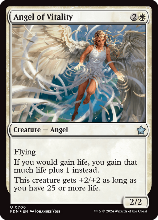 Angel of Vitality (FDN-706) [Foundations] Foil MTG Single Wizards of the Coast