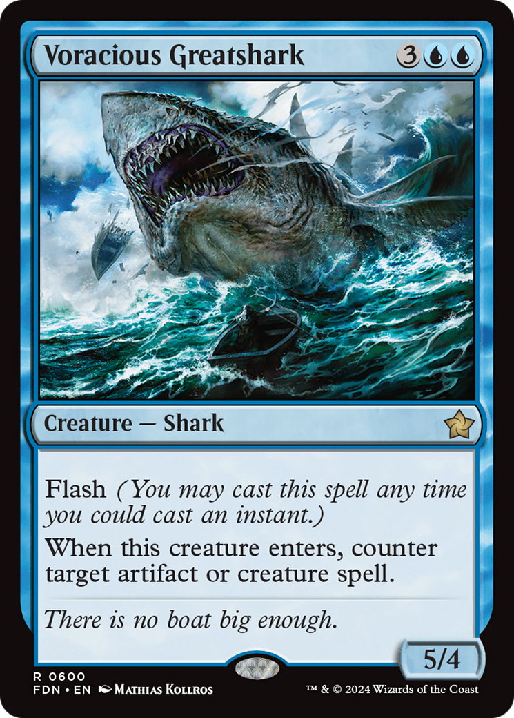 Voracious Greatshark (FDN-600) [Foundations] MTG Single Wizards of the Coast