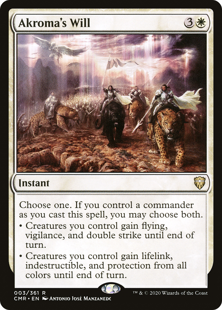 Akroma's Will (CMR-003) [Commander Legends] Foil MTG Single Wizards of the Coast