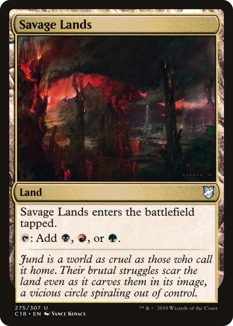 Savage Lands (C18-275) [Commander 2018] MTG Single Wizards of the Coast