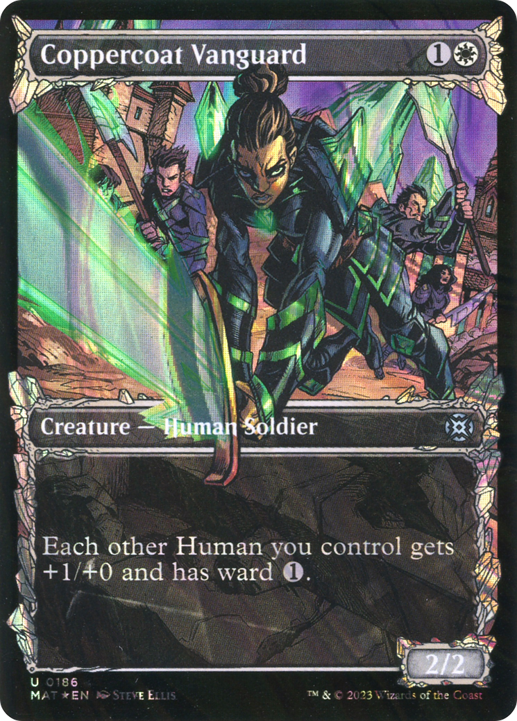 Coppercoat Vanguard (Halo Foil) (MAT-186) [March of the Machine: The Aftermath] (Showcase) Foil MTG Single Wizards of the Coast