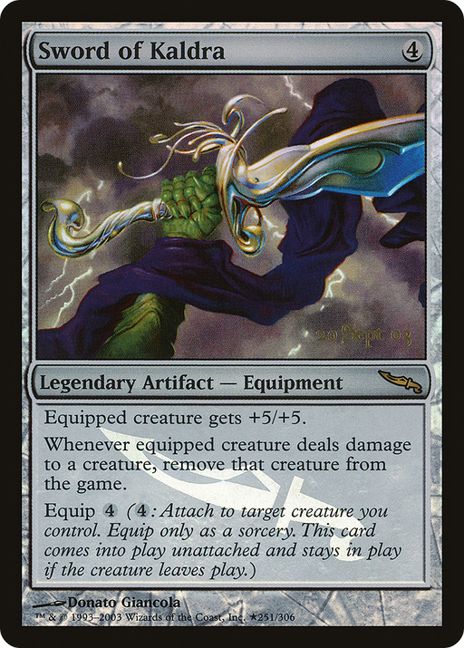 Sword of Kaldra (PRE-251) [Mirrodin Promos] Foil MTG Single Wizards of the Coast