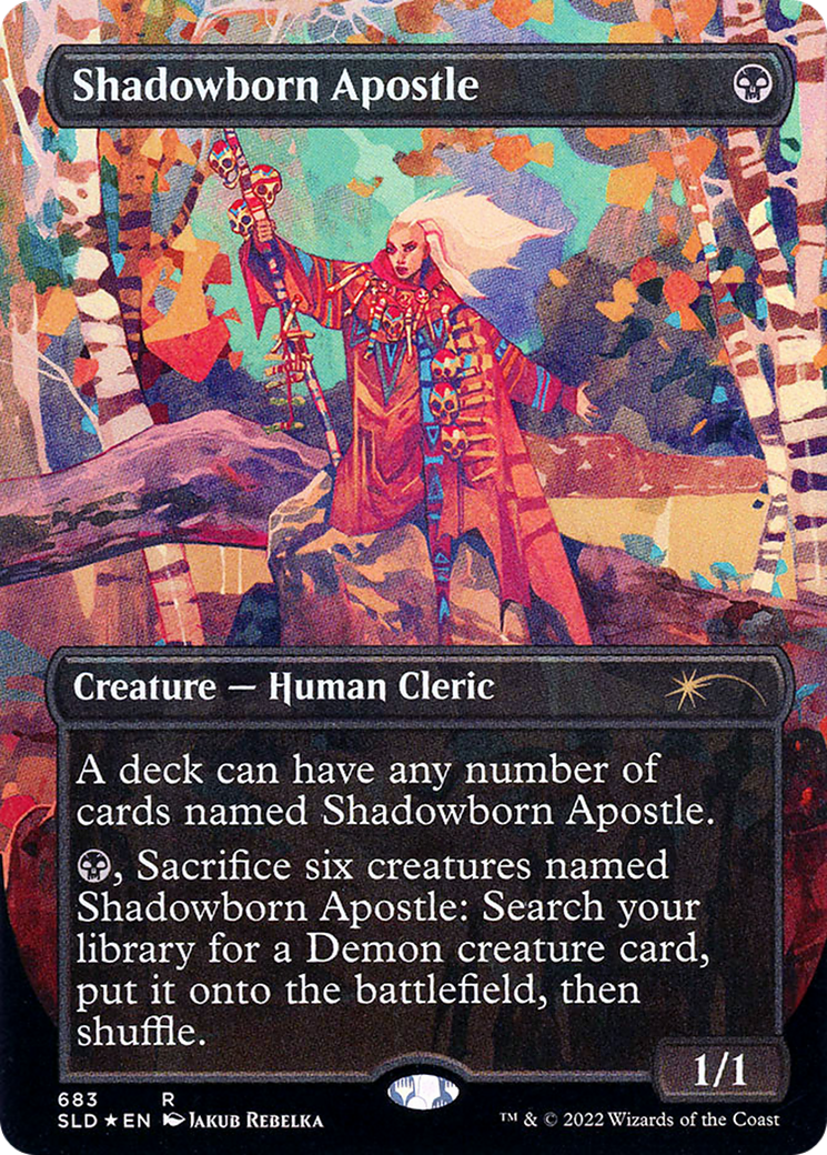 Shadowborn Apostle (SLD-683) [Secret Lair] Drop (Borderless) Foil MTG Single Wizards of the Coast