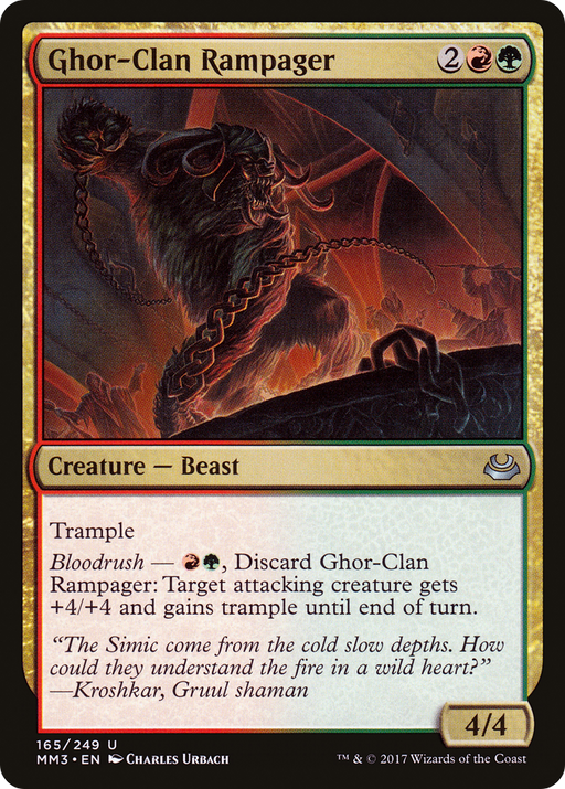 Ghor-Clan Rampager (MM3-165) [Modern Masters 2017] Foil MTG Single Modern Masters 2017