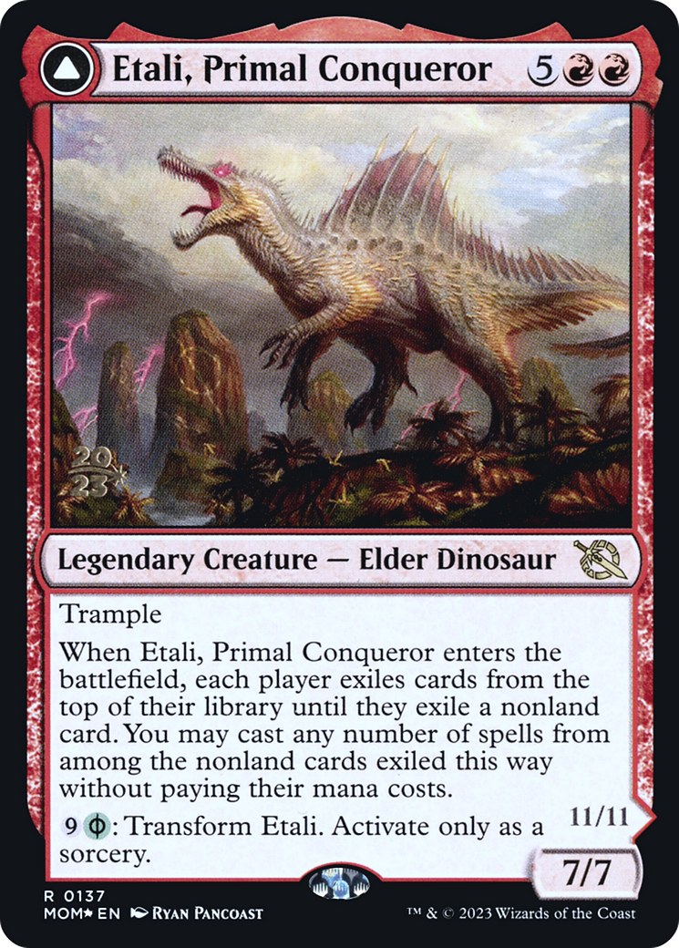 Etali, Primal Conqueror (PRE-137) [March of the Machine Promos] Foil MTG Single Wizards of the Coast