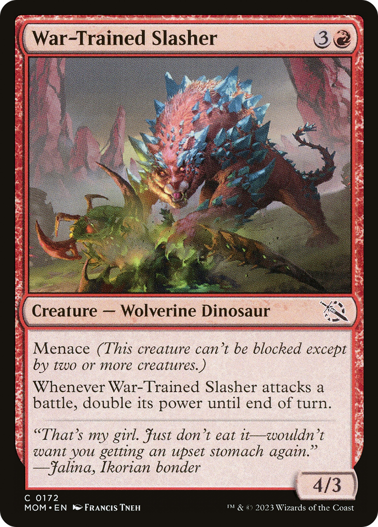 War-Trained Slasher (MOM-172) [March of the Machine] Foil MTG Single Wizards of the Coast