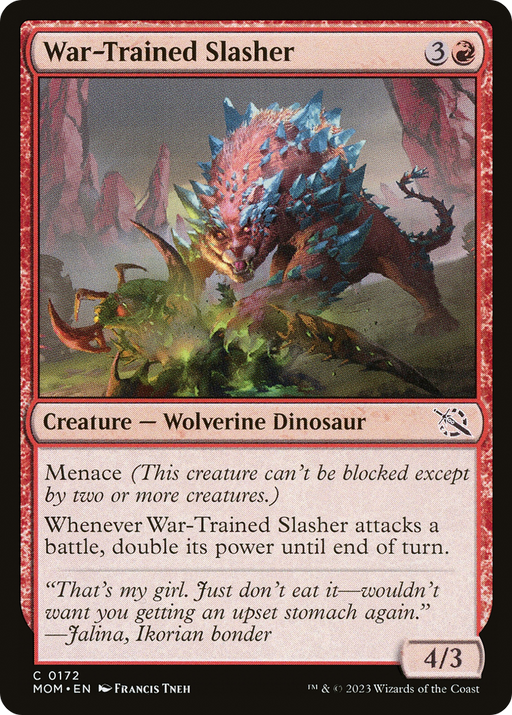 War-Trained Slasher (MOM-172) [March of the Machine] Foil MTG Single Wizards of the Coast