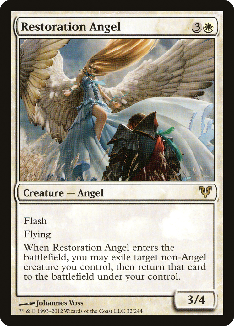 Restoration Angel [Avacyn Restored] MTG Single Magic: The Gathering