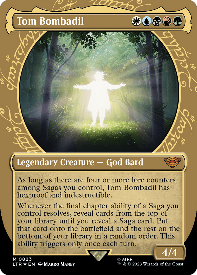 Tom Bombadil (Surge Foil) (LTR-823) [The Lord of the Rings: Tales of Middle-earth] (Showcase) (Borderless) Foil MTG Single Wizards of the Coast