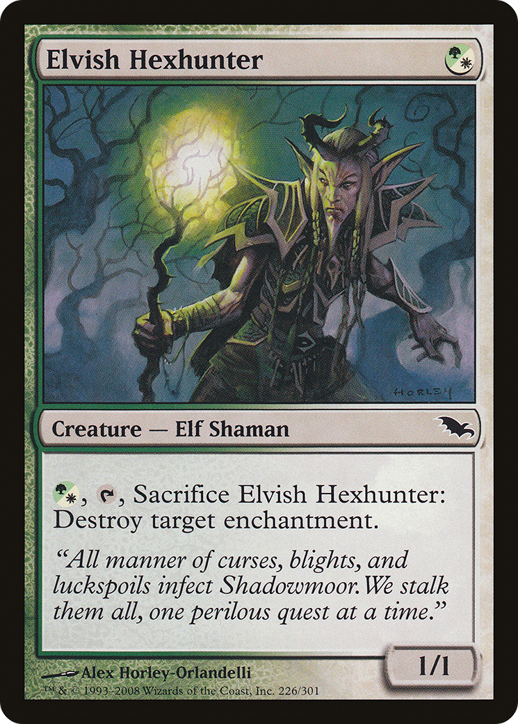 Elvish Hexhunter (SHM-226) [Shadowmoor] MTG Single Wizards of the Coast