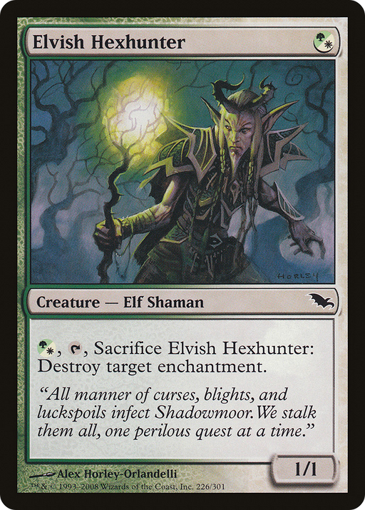 Elvish Hexhunter (SHM-226) [Shadowmoor] MTG Single Wizards of the Coast