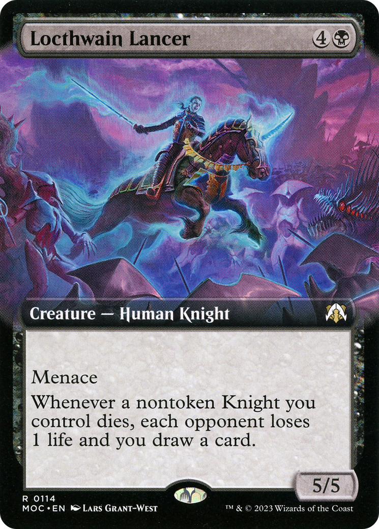 Locthwain Lancer (MOC-114) [March of the Machine Commander] (Extended Art) Foil MTG Single Wizards of the Coast