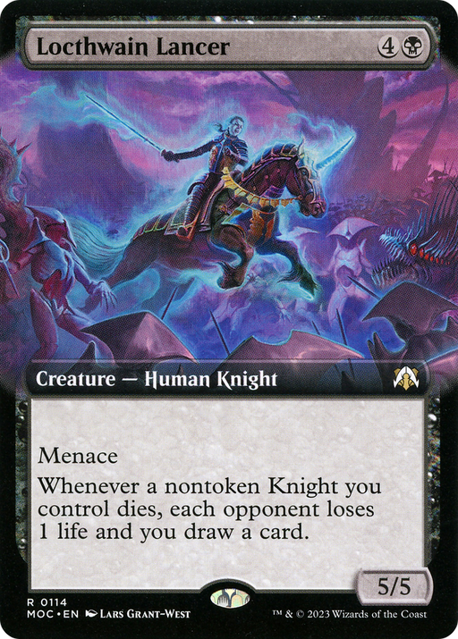 Locthwain Lancer (MOC-114) [March of the Machine Commander] (Extended Art) Foil MTG Single Wizards of the Coast