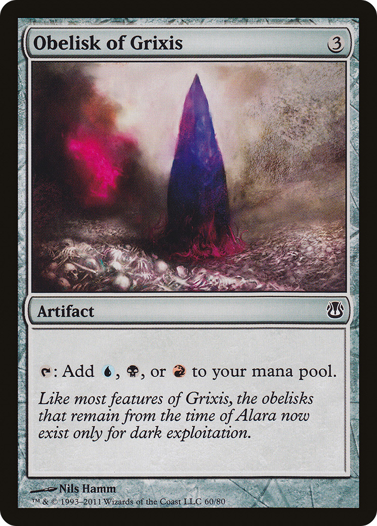 Obelisk of Grixis (DDH-060) [Misc] Duel Decks: Ajani vs. Nicol Bolas MTG Single Wizards of the Coast