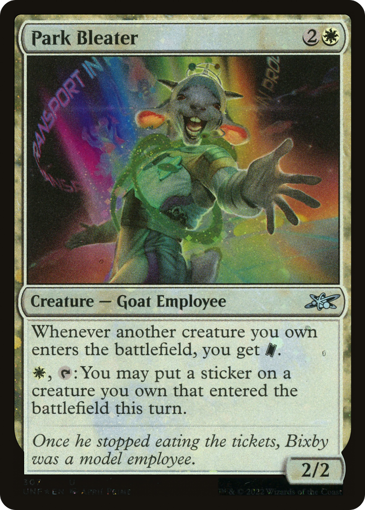 Park Bleater (Galaxy Foil) (UNF-307) [Unfinity] Foil MTG Single Wizards of the Coast