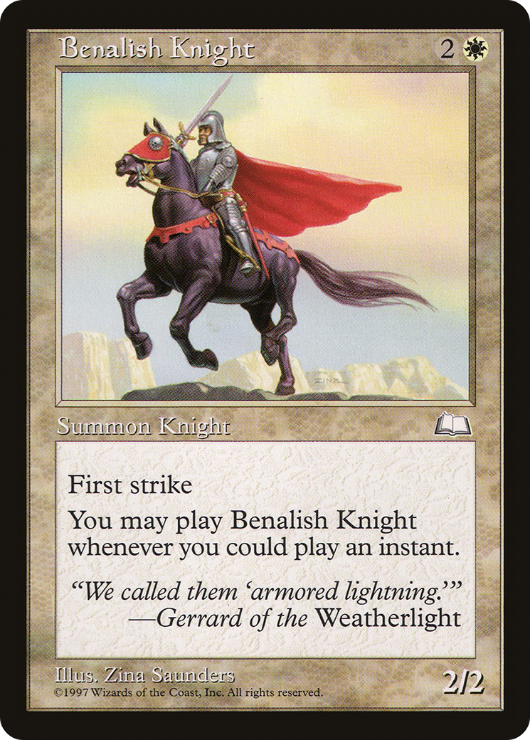 Benalish Knight (WTH-) [Weatherlight] MTG Single Wizards of the Coast