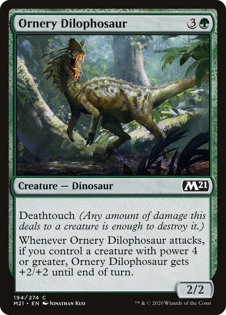 Ornery Dilophosaur (M21-194) [Core Set 2021] MTG Single Wizards of the Coast