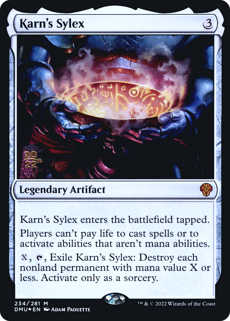 Karn's Sylex (PRE-234) [Dominaria United Promos] Foil MTG Single Wizards of the Coast