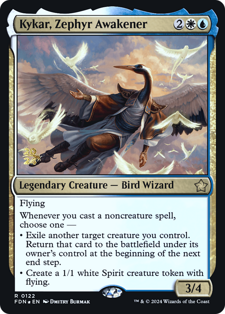 Kykar, Zephyr Awakener (PRE-122) [Foundations Promos] Foil MTG Single Wizards of the Coast