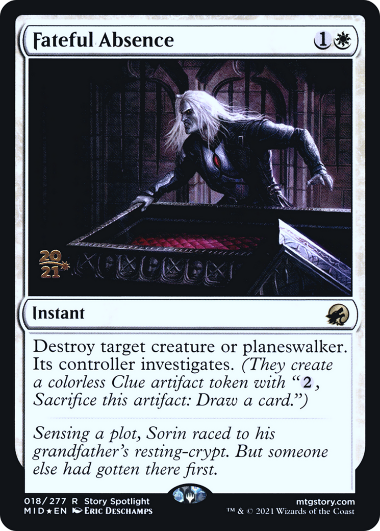 Fateful Absence (PRE-018) [Innistrad: Midnight Hunt Promos] Foil MTG Single Wizards of the Coast