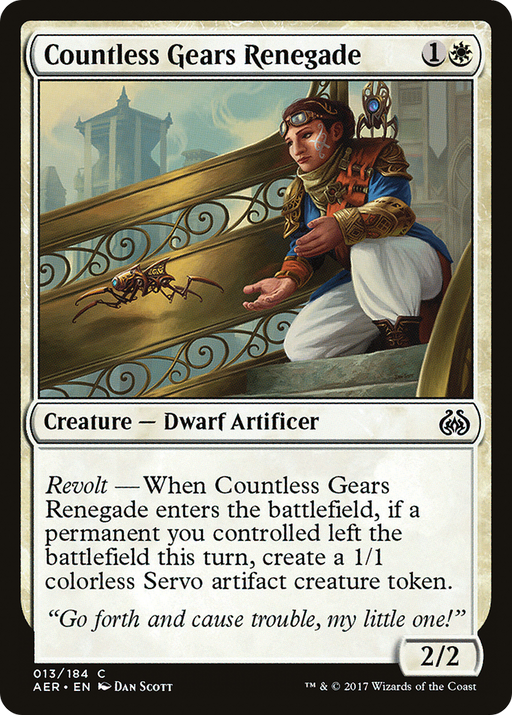 Countless Gears Renegade (AER-013) [Aether Revolt] MTG Single Wizards of the Coast