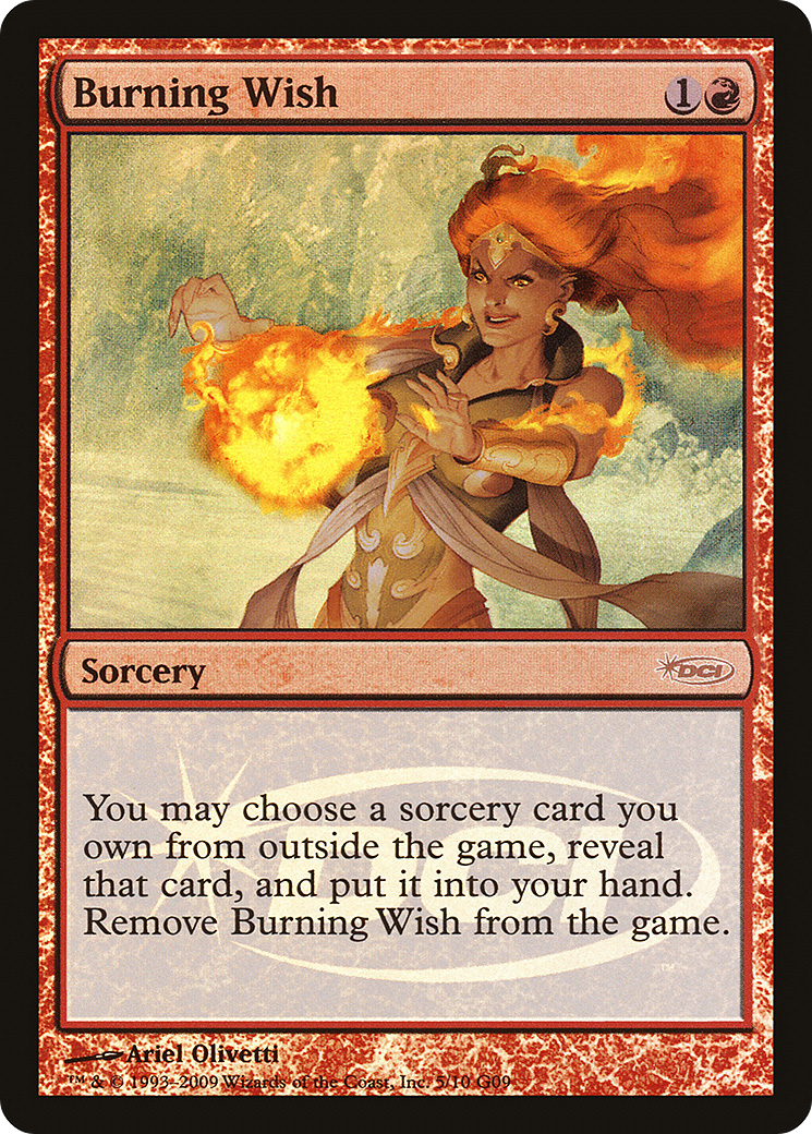 Burning Wish (JDG-005) [Misc] Judge Gift Cards 2009 Foil MTG Single Wizards of the Coast
