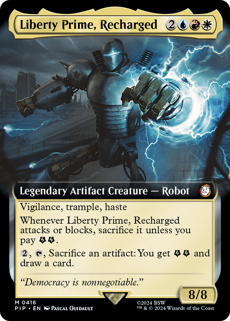 Liberty Prime, Recharged (PIP-416) [Fallout] (Extended Art) Foil MTG Single Wizards of the Coast