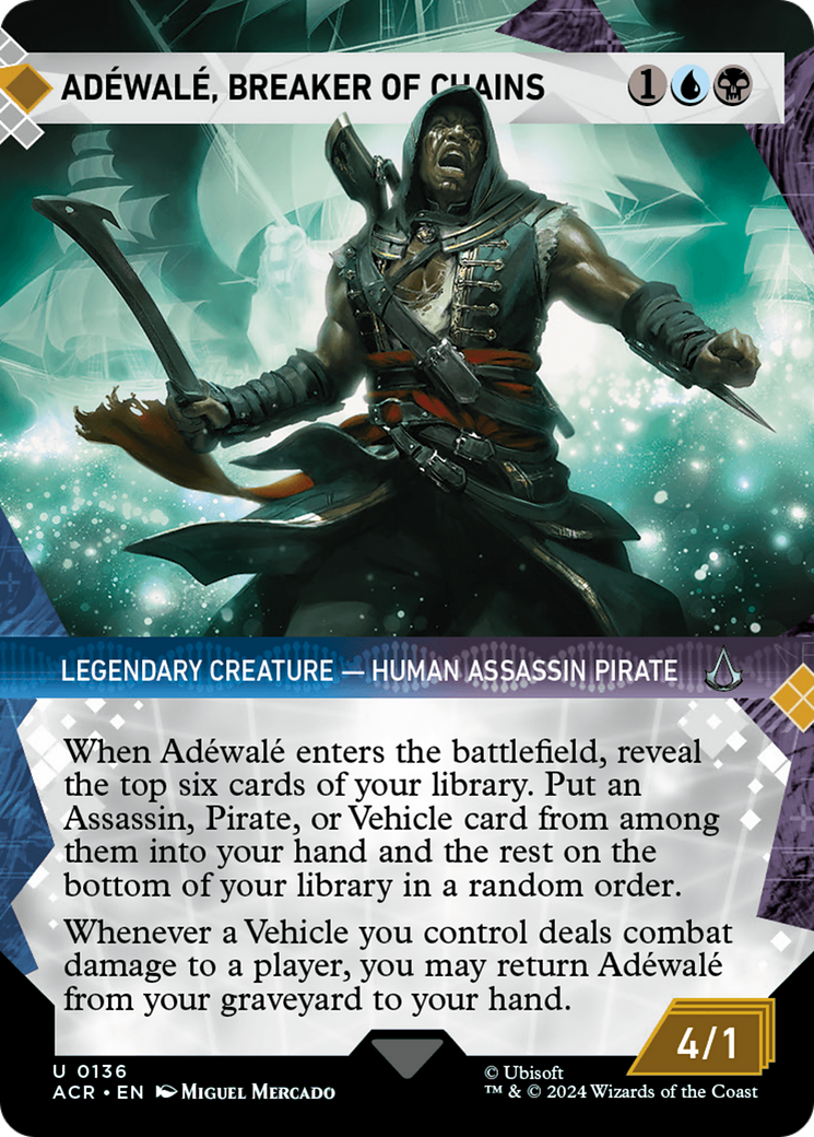 Adewale, Breaker of Chains (ACR-136) [Assassin's Creed] (Showcase) (Borderless) MTG Single Wizards of the Coast