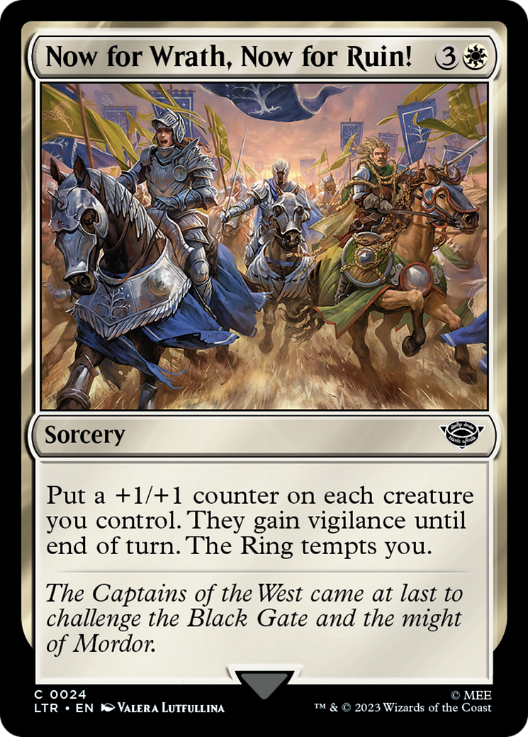 Now for Wrath, Now for Ruin! (LTR-024) [The Lord of the Rings: Tales of Middle-earth] Foil MTG Single Wizards of the Coast