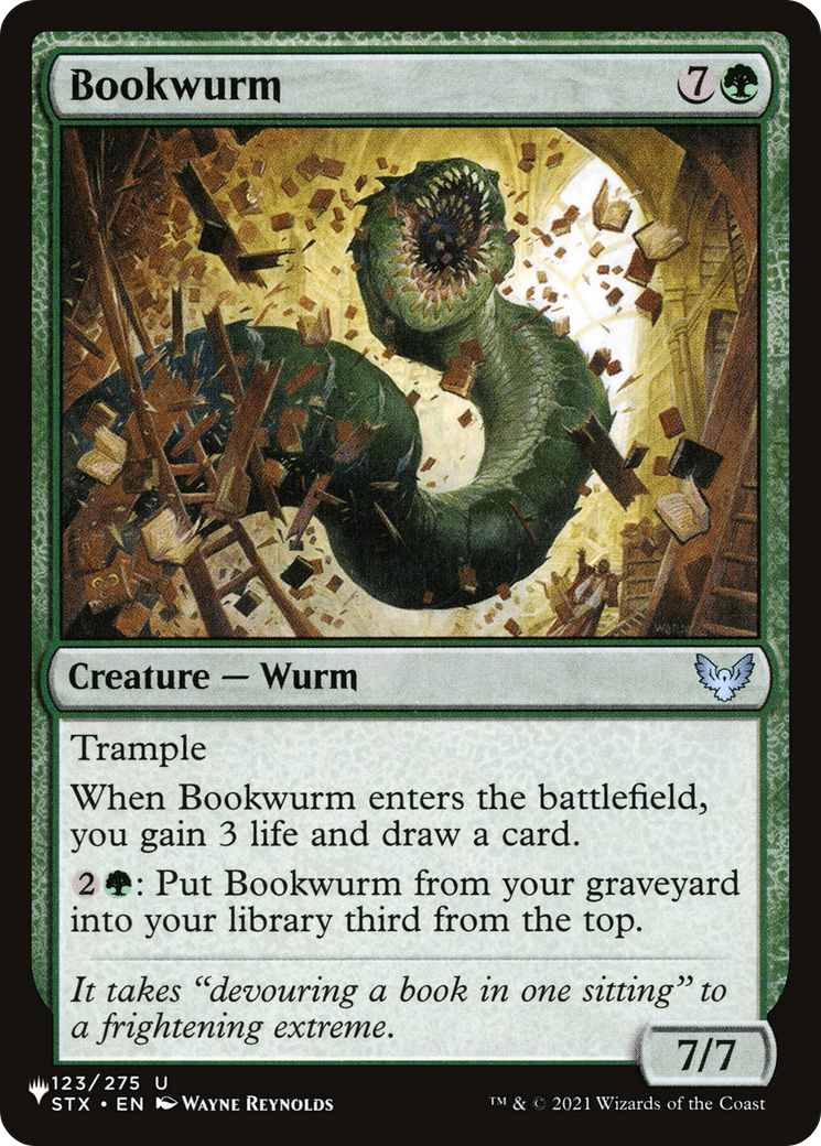Bookwurm (LIST-STX-123) [Mystery Booster] The List MTG Single Wizards of the Coast